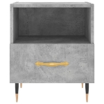 Comodino Grigio Cemento 40x35x47,5 cm in Legno Multistrato