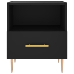Comodino Nero 40x35x47,5 cm in Legno Multistrato