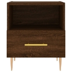 Comodino Rovere Marrone 40x35x47,5 cm in Legno Multistrato