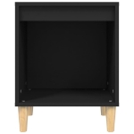 Comodino Nero 40x35x50 cm in Legno Multistrato