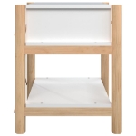 Tavolino da Letto Bianco 42x38x45 cm in Legno Multistrato