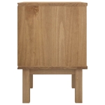 Comodino OTTA Marrone e Grigio 46x39,5x57 cm in Legno di Pino