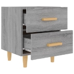 Comodini 2 pz Grigio Sonoma 40x35x47,5 cm