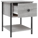 Comodino Grigio Sonoma 34x35,5x45 cm in Legno Multistrato