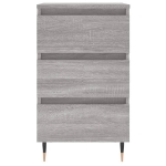 Comodini 2pz Grigio Sonoma 40x35x69 cm in Legno Multistrato