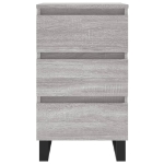 Comodini 2pz Grigio Sonoma 40x35x69 cm in Legno Multistrato