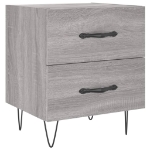 Comodini 2 pz Grigio Sonoma 40x35x47,5 cm in Legno Multistrato