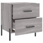 Comodino Grigio Sonoma 40x35x47,5 cm in Legno Multistrato