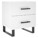 Comodini 2 pz Bianchi 40x35x47,5 cm in Legno Multistrato