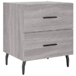 Comodini 2 pz Grigio Sonoma 40x35x47,5 cm in Legno Multistrato