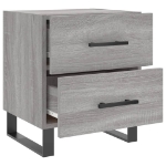 Comodino Grigio Sonoma 40x35x47,5 cm in Legno Multistrato