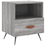 Comodini 2 pz Grigio Sonoma 40x35x47,5 cm in Legno Multistrato