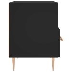 Comodino Nero 40x35x47,5 cm in Legno Multistrato