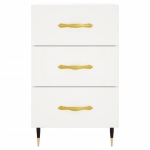 Comodino Bianco 40x40x66 cm in Legno Multistrato