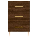Comodino Rovere Marrone 40x40x66 cm in Legno Multistrato