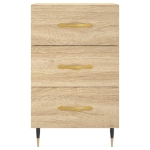 Comodino Rovere Sonoma 40x40x66 cm in Legno Multistrato