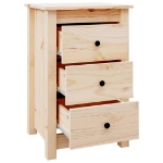 Comodini 2 pz 40x35x61,5 cm in Legno Massello di Pino