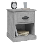 Comodini 2 pz Grigio Cemento 39x39x47,5 cm in Legno Multistrato