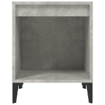 Comodini 2 pz Grigio Cemento 40x35x50 cm