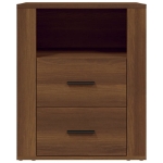 Comodino Rovere Marrone 50x36x60 cm Legno Multistrato