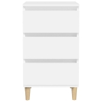 Comodino Bianco 40x35x70 cm in Legno Multistrato