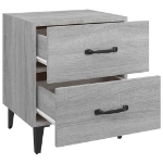 Comodini 2 pz Grigio Sonoma 40x35x47,5 cm