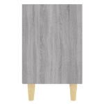 Comodini Gambe in Legno Massello 2 pz Grigio Sonoma 40x30x50 cm