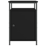 Comodino Nero 40x42x60 cm in Legno Multistrato