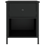 Comodino Nero 40x42x50 cm in Legno Multistrato