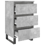 Comodini 2 pz Grigio Cemento 40x35x69 cm in Legno Multistrato