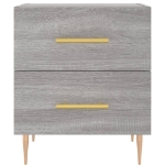 Comodino Grigio Sonoma 40x35x47,5 cm in Legno Multistrato