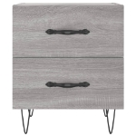 Comodino Grigio Sonoma 40x35x47,5 cm in Legno Multistrato