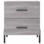 Comodini 2 pz Grigio Sonoma 40x35x47,5 cm in Legno Multistrato