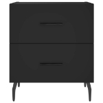 Comodino Nero 40x35x47,5 cm in Legno Multistrato