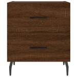 Comodini 2 pz Rovere Marrone 40x35x47,5 cm in Legno Multistrato