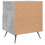 Comodino Grigio Cemento 40x35x47,5 cm in Legno Multistrato