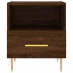 Comodini 2 pz Rovere Marrone 40x35x47,5 cm in Legno Multistrato
