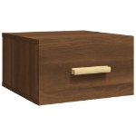 Comodini a Muro 2 pz Rovere Marrone 35x35x20 cm