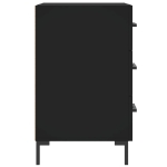 Comodino Nero 40x40x66 cm in Legno Multistrato