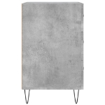 Comodino Grigio Cemento 40x40x66 cm in Legno Multistrato