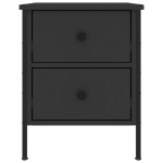 Comodini 2 pz Neri 40x42x50 cm in Legno Multistrato