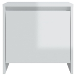 Comodini 2 pz Bianco Lucido 45x34x44,5 cm in Truciolato