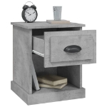 Comodini 2 pz Grigio Cemento 39x39x47,5 cm in Legno Multistrato