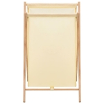 Portabiancheria in Legno di Cedro e Tessuto Beige 42x41x64 cm