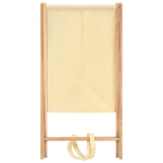 Portabiancheria in Legno di Cedro e Tessuto Beige 42x41x64 cm