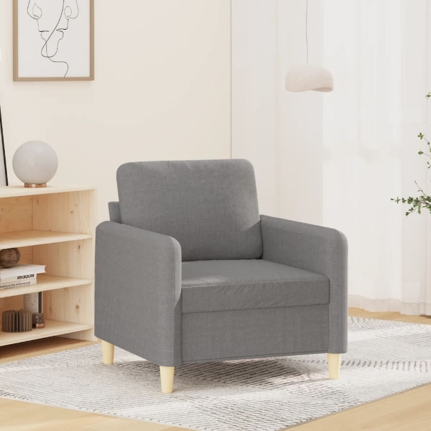 Poltrona Grigio Chiaro 60 cm in Tessuto