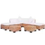 Set Divano 18 pz in Rattan Naturale