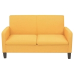 Divano a 2 Posti 135x65x76 cm Giallo