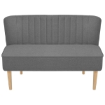 Divano in Stoffa 117x55,5x77 cm Grigio Chiaro