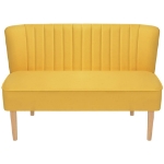 Divano in Stoffa 117x55,5x77 cm Giallo